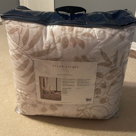 Ralph Lauren King Cecily Palmetto Botanical Print Tan Comforter - Picture 2 of 6